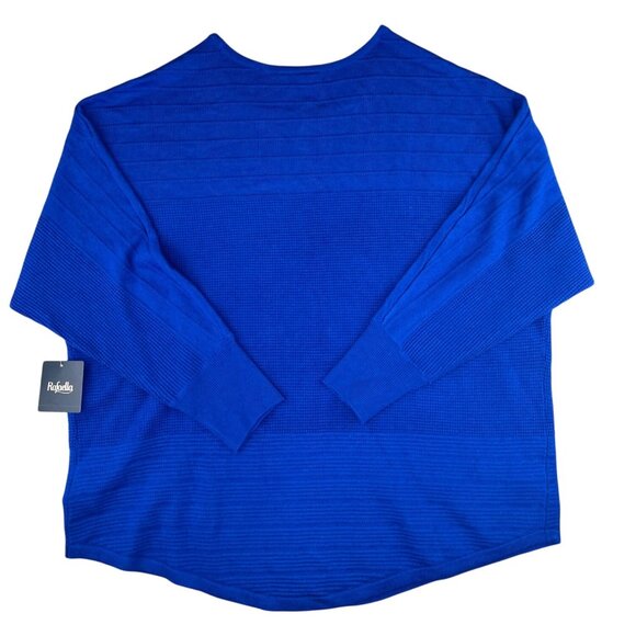 Rafaella Sports Wear Womens Blue Textured Knit Pullover Sweater 1X - Picture 2 of 12